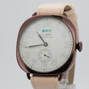 La Mer Collections 44mm Oversize Watch - Bund Cuff Strap - New Battery - Running